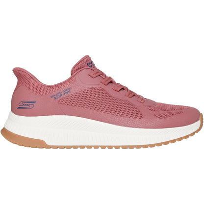 Women's Wide Fit Skechers 117624 Slip-ins Bobs Squad 4 Staple Look Trainers