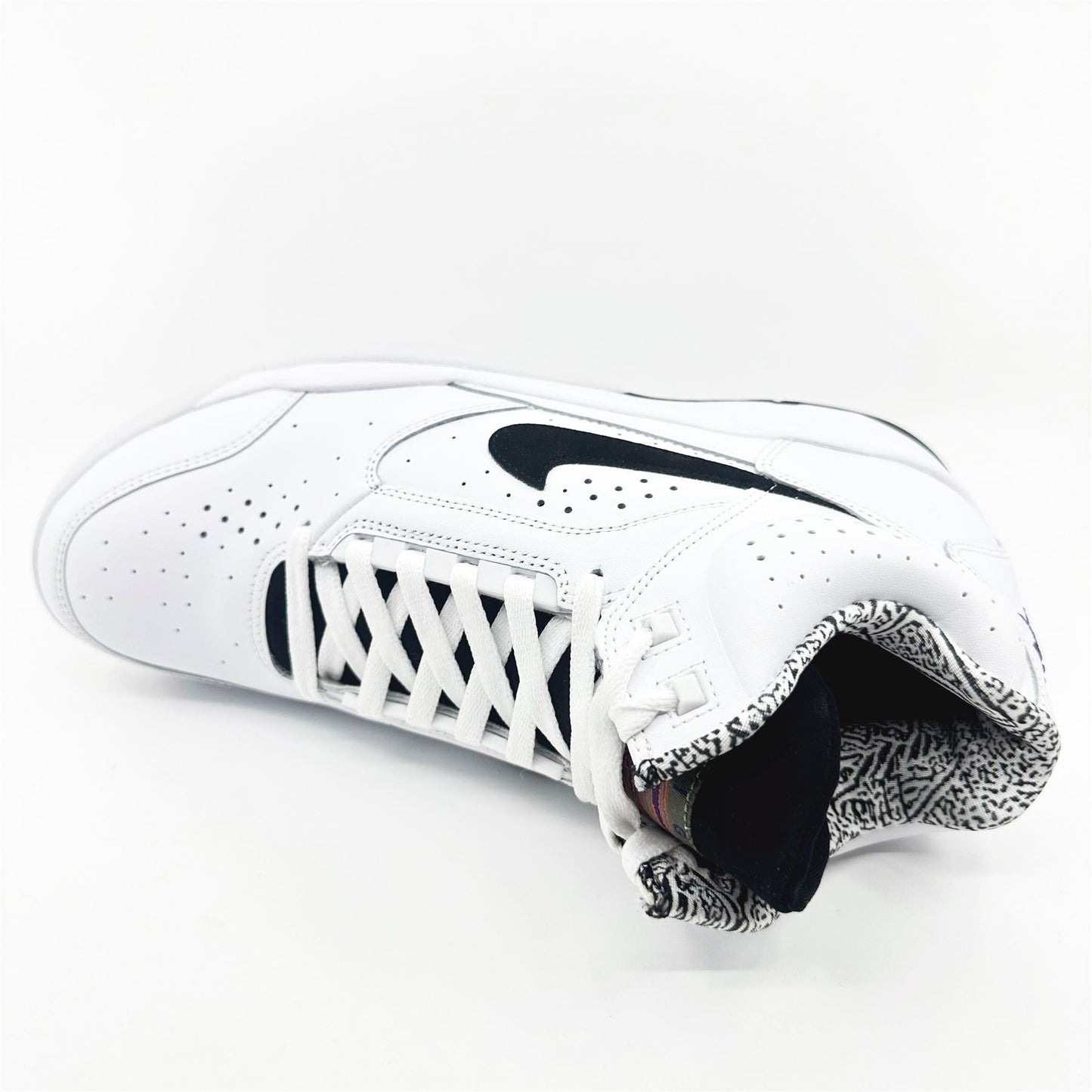Nike Air Flight Lite Mid White Black Mens Athletic Sneaker