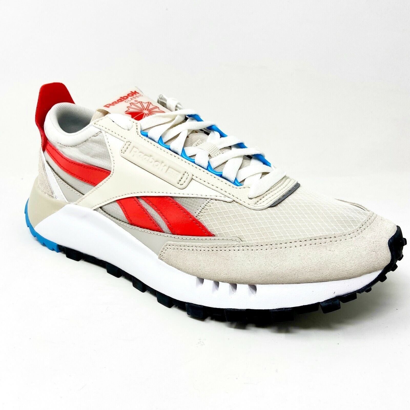 Reebok Classic Leather Legacy Alabaster Chalk Laser Red Mens Sneakers FY7432