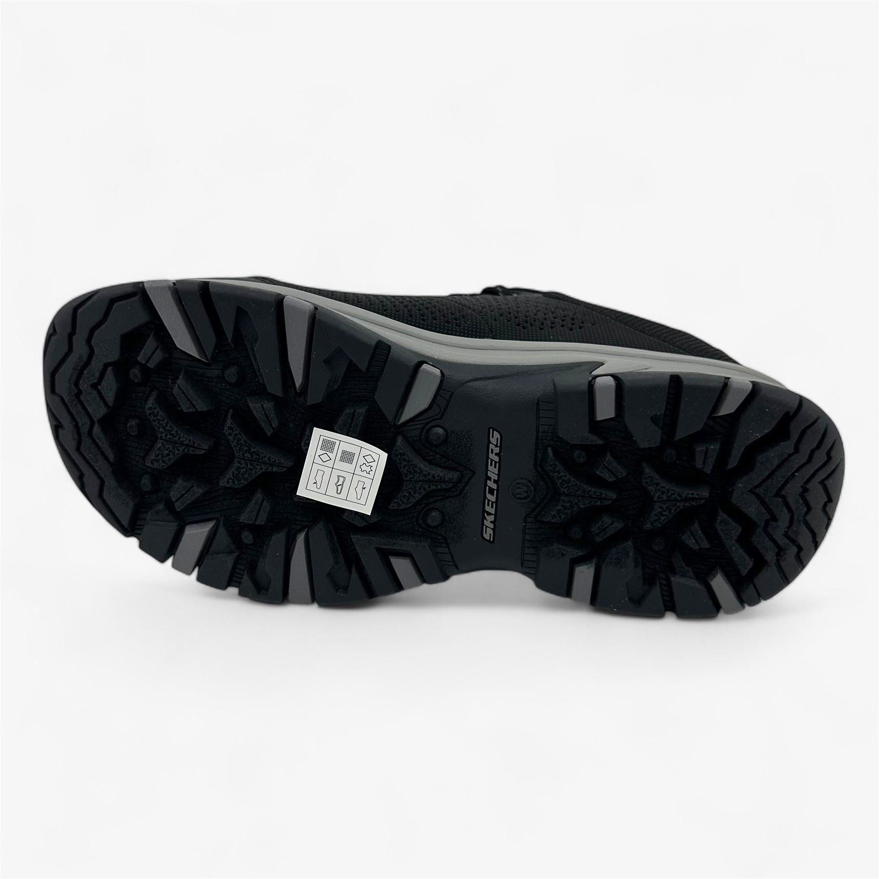 Skechers Trego Trail Destiny Black Charcoal Womens Wide Athletic Sneaker