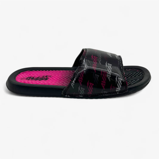 AND1 Gel Slide Black White Pink Glo Womens Sandal Slide
