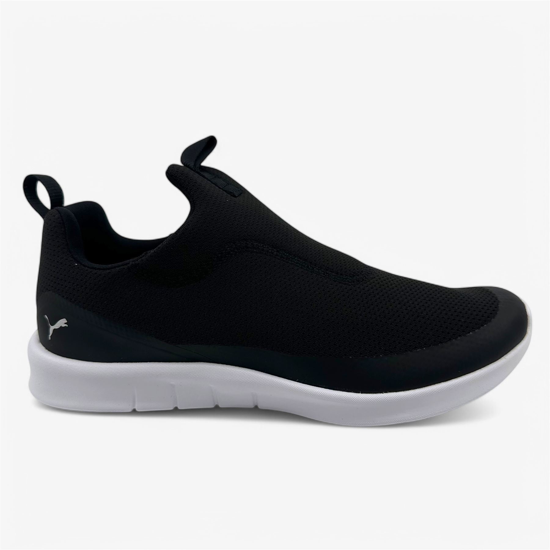 PUMA Laguna Fusion Slip On Black Silver Womens Spikeless Golf Shoes