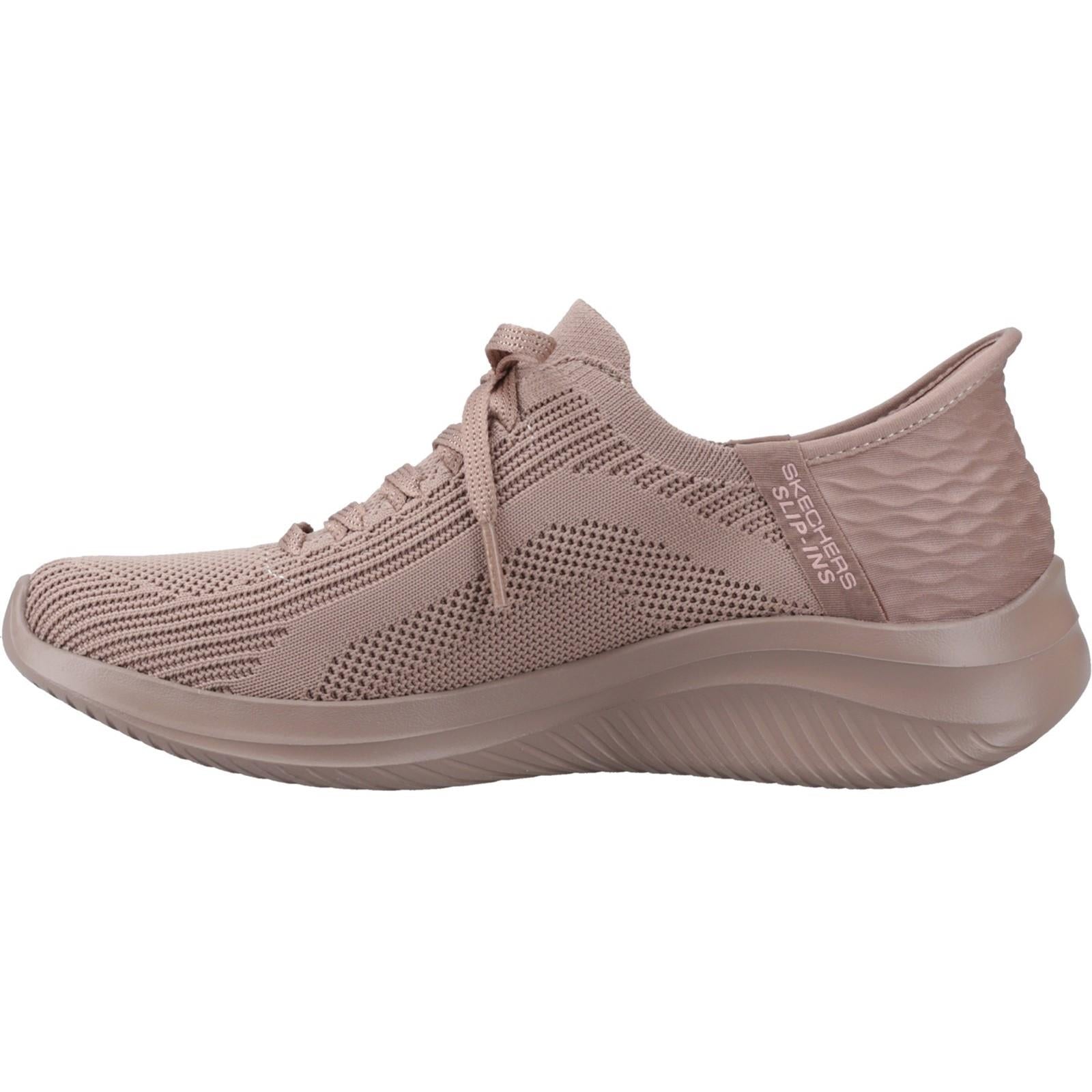 Women's Wide Fit Skechers 150447 Slip-ins Ultra Flex 3.0 Pure Color Trainers