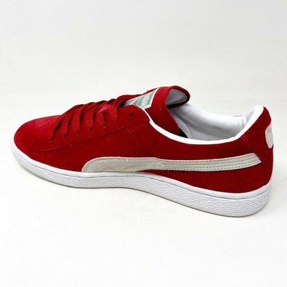 Puma Suede Classic Ribbon Red White Mens Casual Sneakers 181649 01