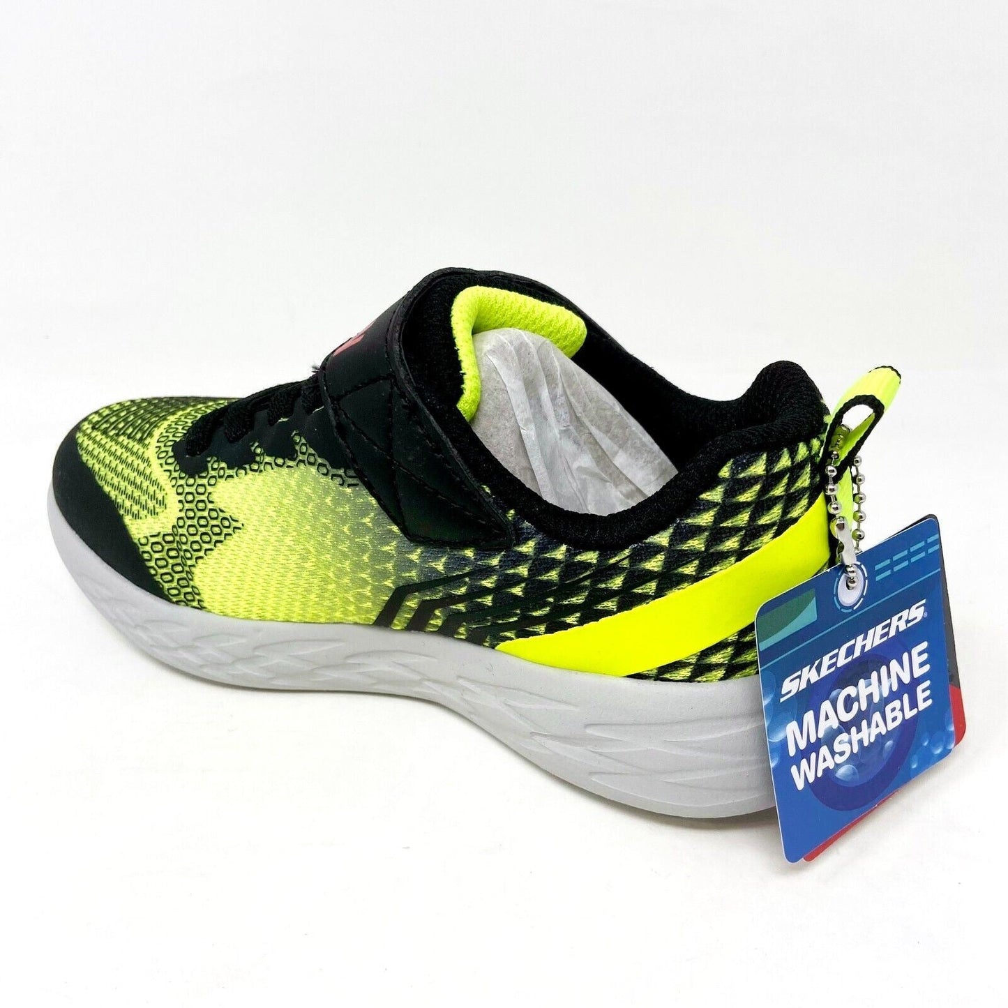 Skechers Boys Go Run 600 Baxtux Yellow Black Kids Size 12 Sneakers