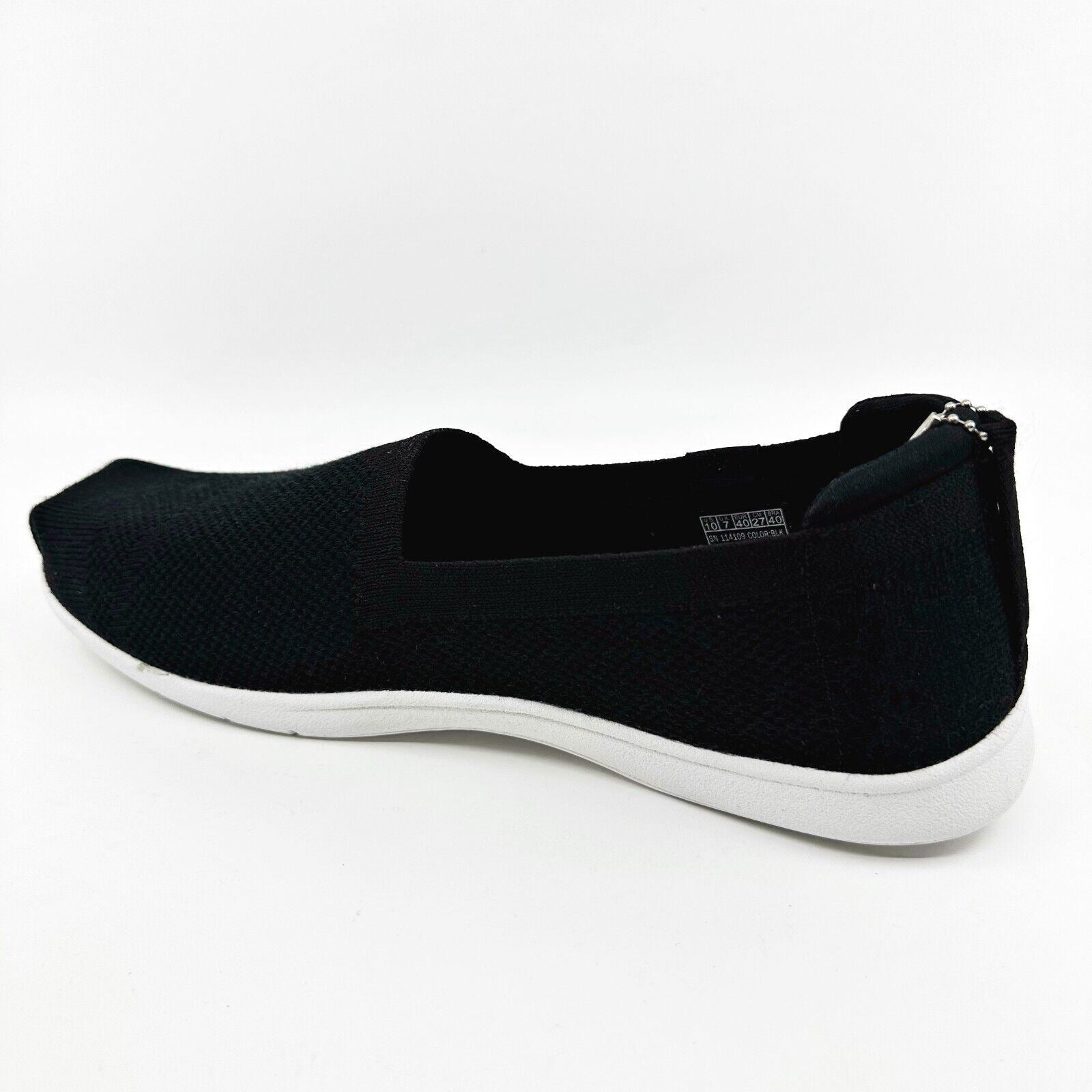 Skechers Arch Fit Plush Breeze Babe Black Womens Slip On Shoes