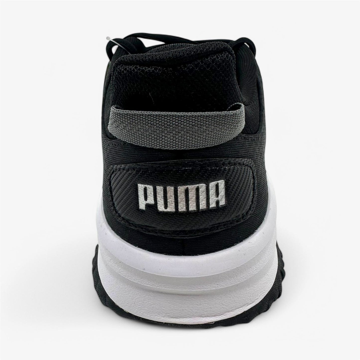 PUMA Fusion Grip Black Silver Quiet Shade Mens Extra Wide Spikeless Golf Shoes