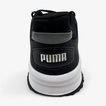 PUMA Fusion Grip Black Silver Quiet Shade Mens Extra Wide Spikeless Golf Shoes