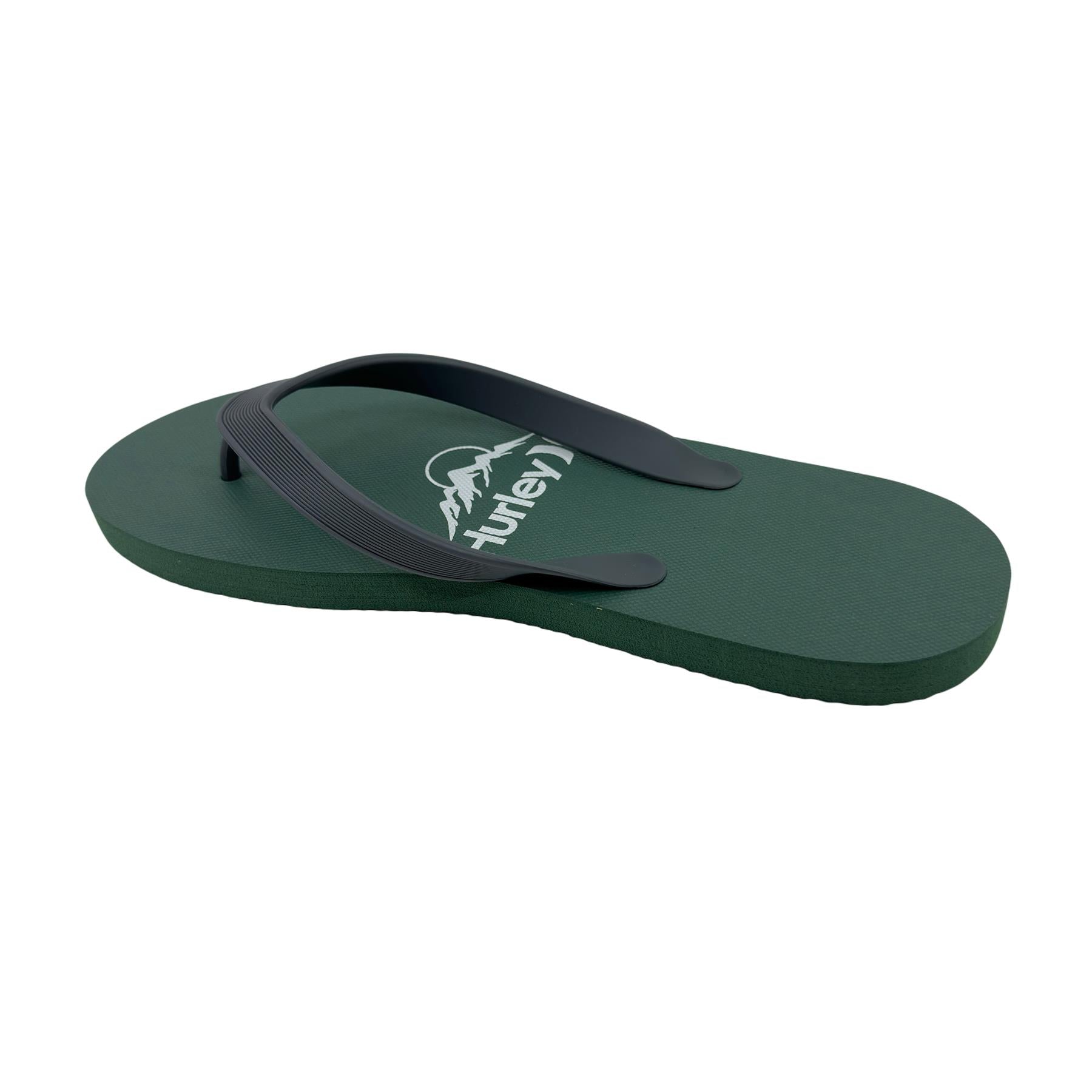 Hurley Logo Green White Mens Sandal Pool Beach Flip Flop