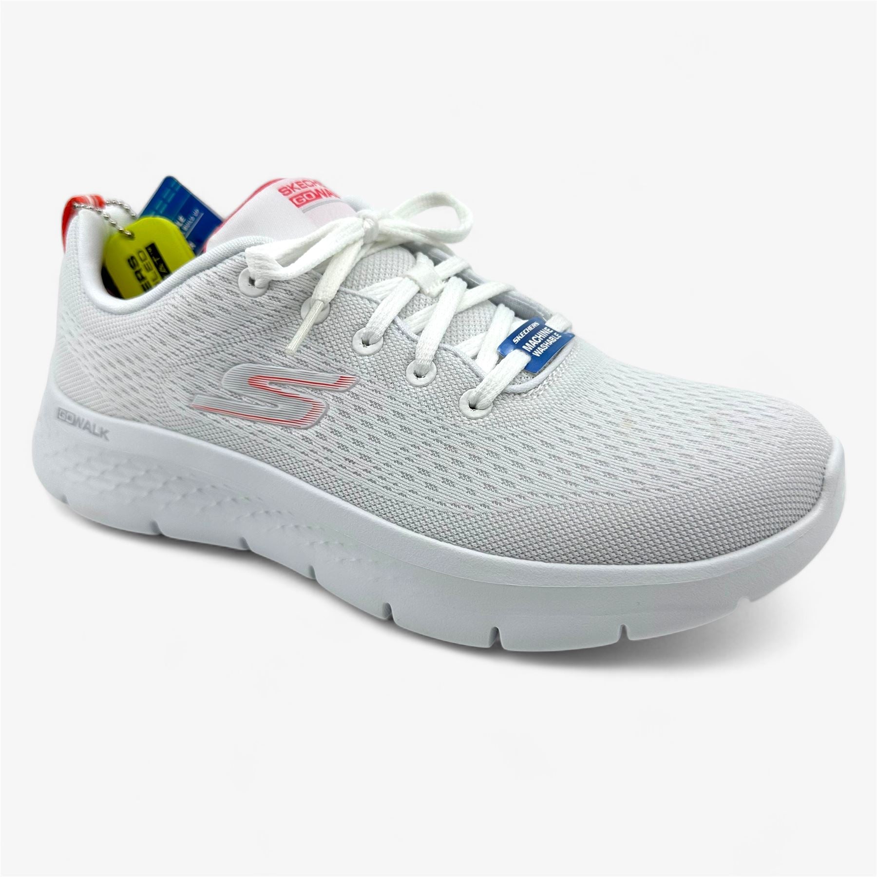 Skechers Go Walk Flex Cali White Hot Coral Womens Size 9.5 Athletic Sneaker