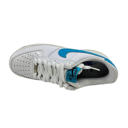 Nike Air Force 1 '07 White Marina Blue Obsidian Mens Athletic Sneaker