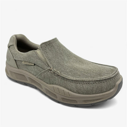 Skechers Cohagen Taupe Mens Casual Relaxed Fit Slip-On