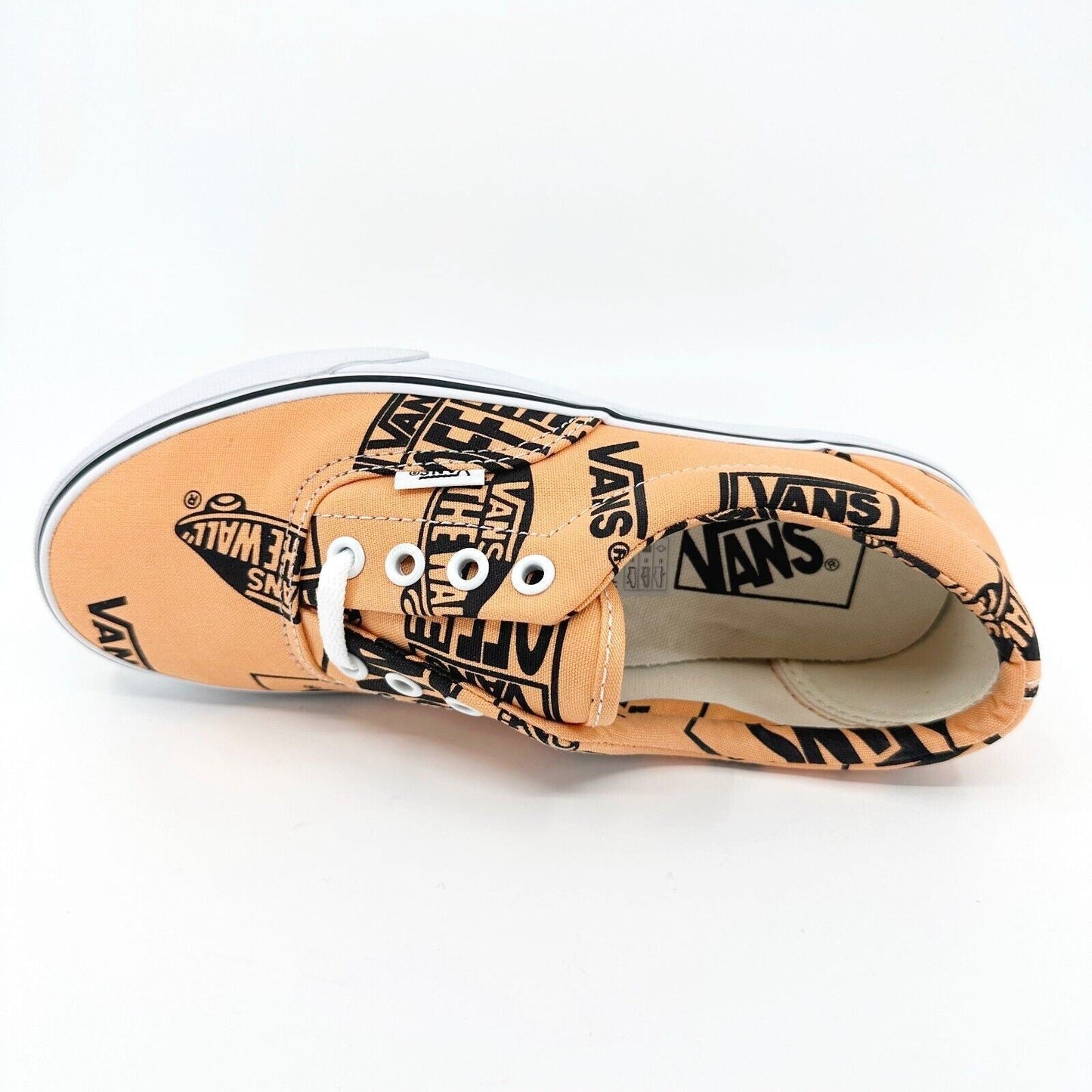 Vans Era Big Logo Off The Wall Tangerine Orange Black Mens Size 6 Sneakers