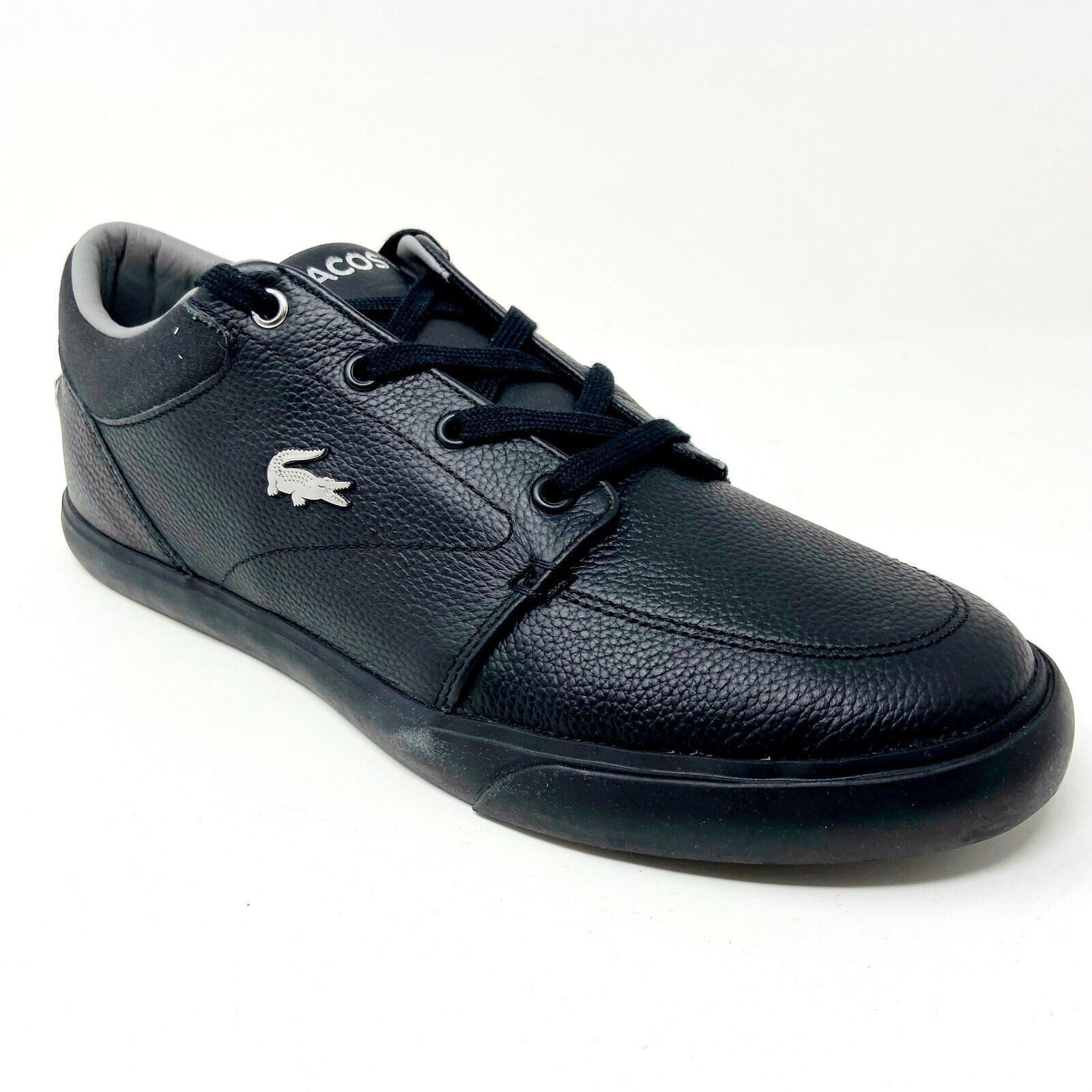 Lacoste Bayliss 118 1 U Cam Leather Triple Black Mens Casual Shoes Sneakers