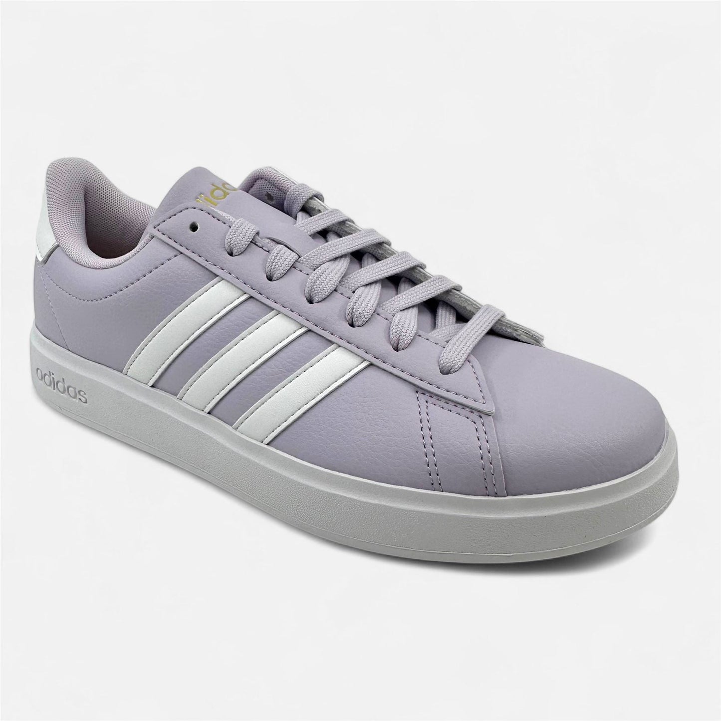 Adidas Grand Court 2.0 Silver Dawn Cloud White Womens Athletic Sneaker