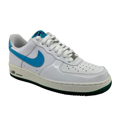Nike Air Force 1 '07 White Marina Blue Obsidian Mens Athletic Sneaker
