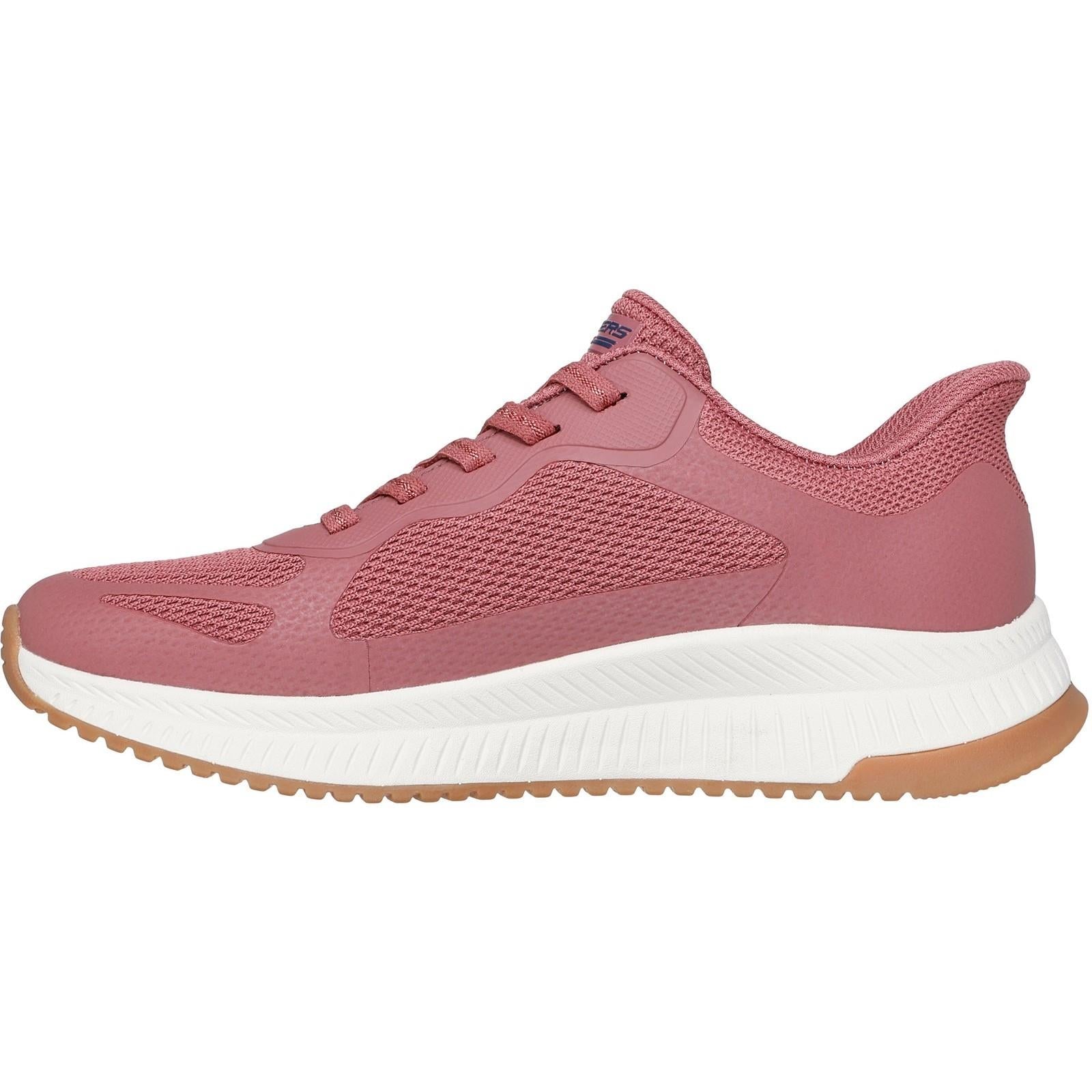 Women's Wide Fit Skechers 117624 Slip-ins Bobs Squad 4 Staple Look Trainers