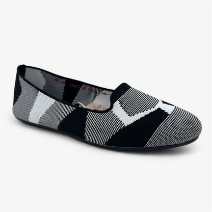 Skechers Cleo 2.0 Lady Sherlock Black White Womens Casual Stretch Fit Flat