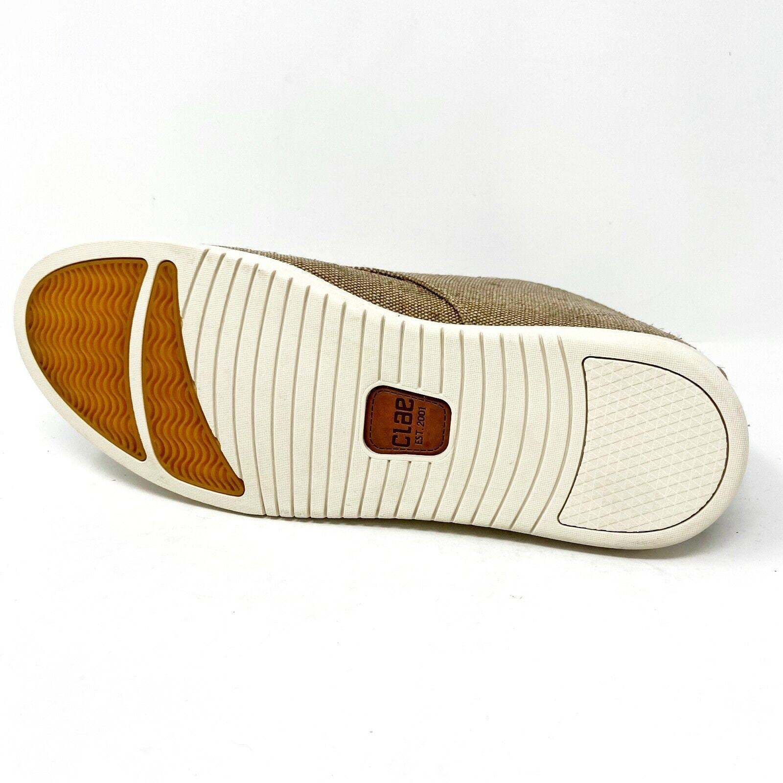 Clae Strayhorn Textile Tan Hemp Canvas Mens Size 7 Premium Sneakers