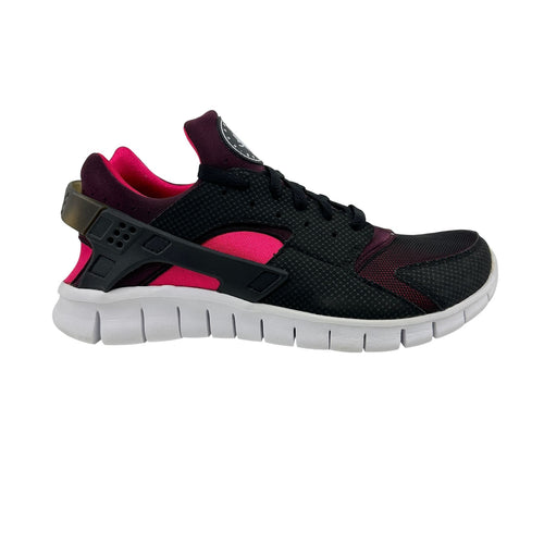 Nike Huarache Free Run Black Red Mahogany Mens Athletic Sneaker