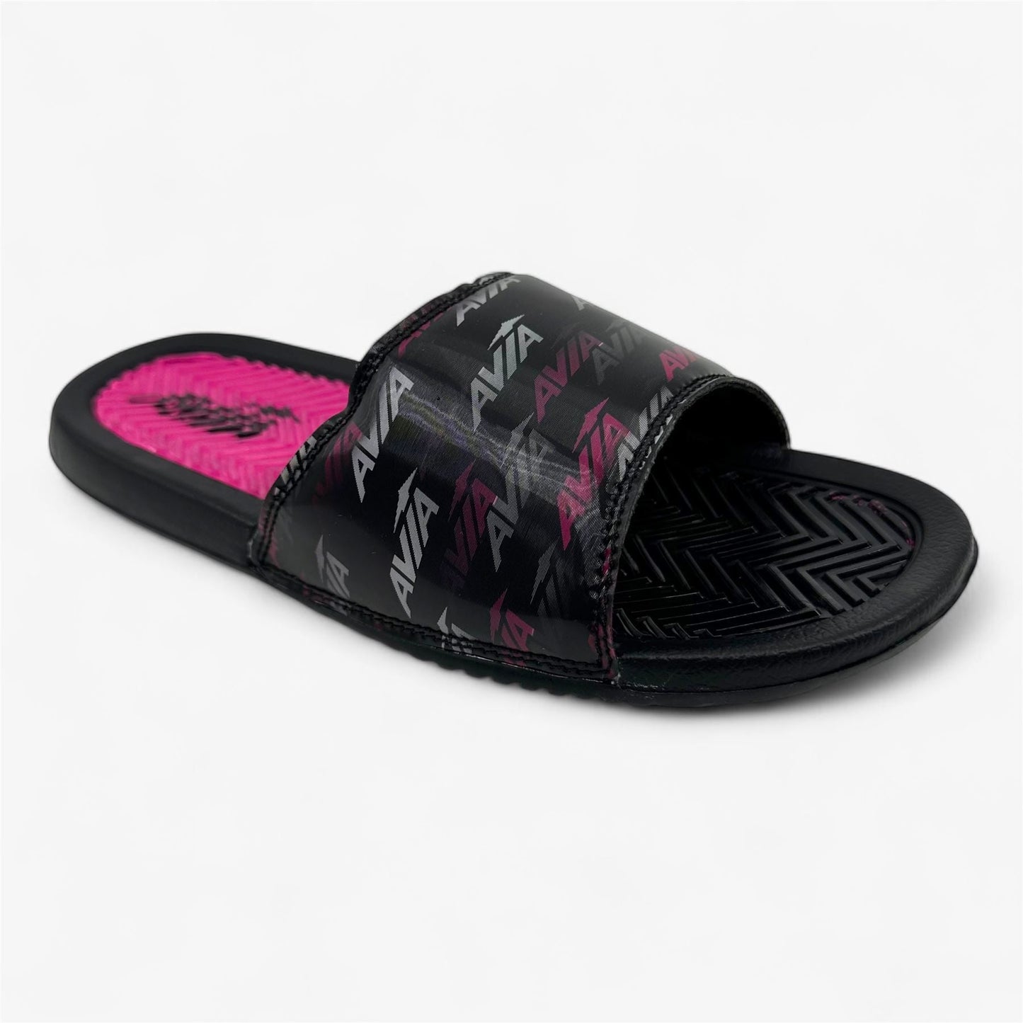AND1 Gel Slide Black White Pink Glo Womens Sandal Slide