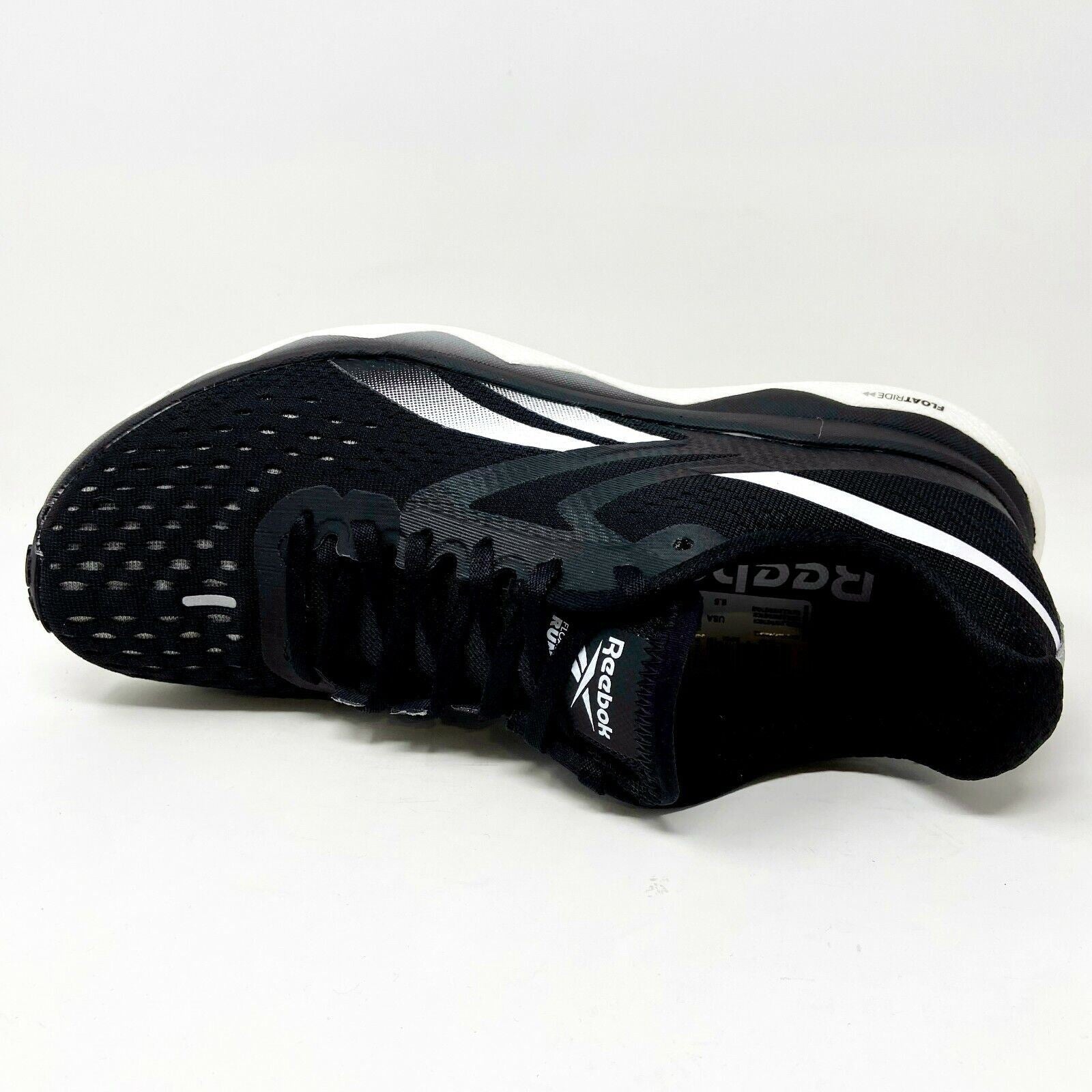 Reebok Floatride Run Fast 2.0 Black White Mens Size 8.5 Running Shoes EG1746