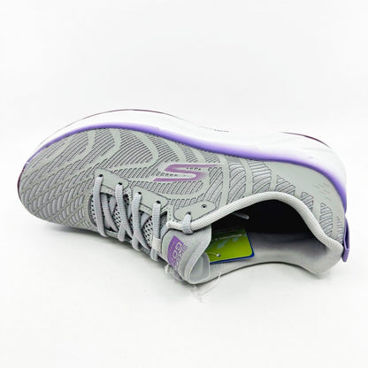 Skechers Go Run Balance 2 Gray Purple Womens Athletic Running Shoes
