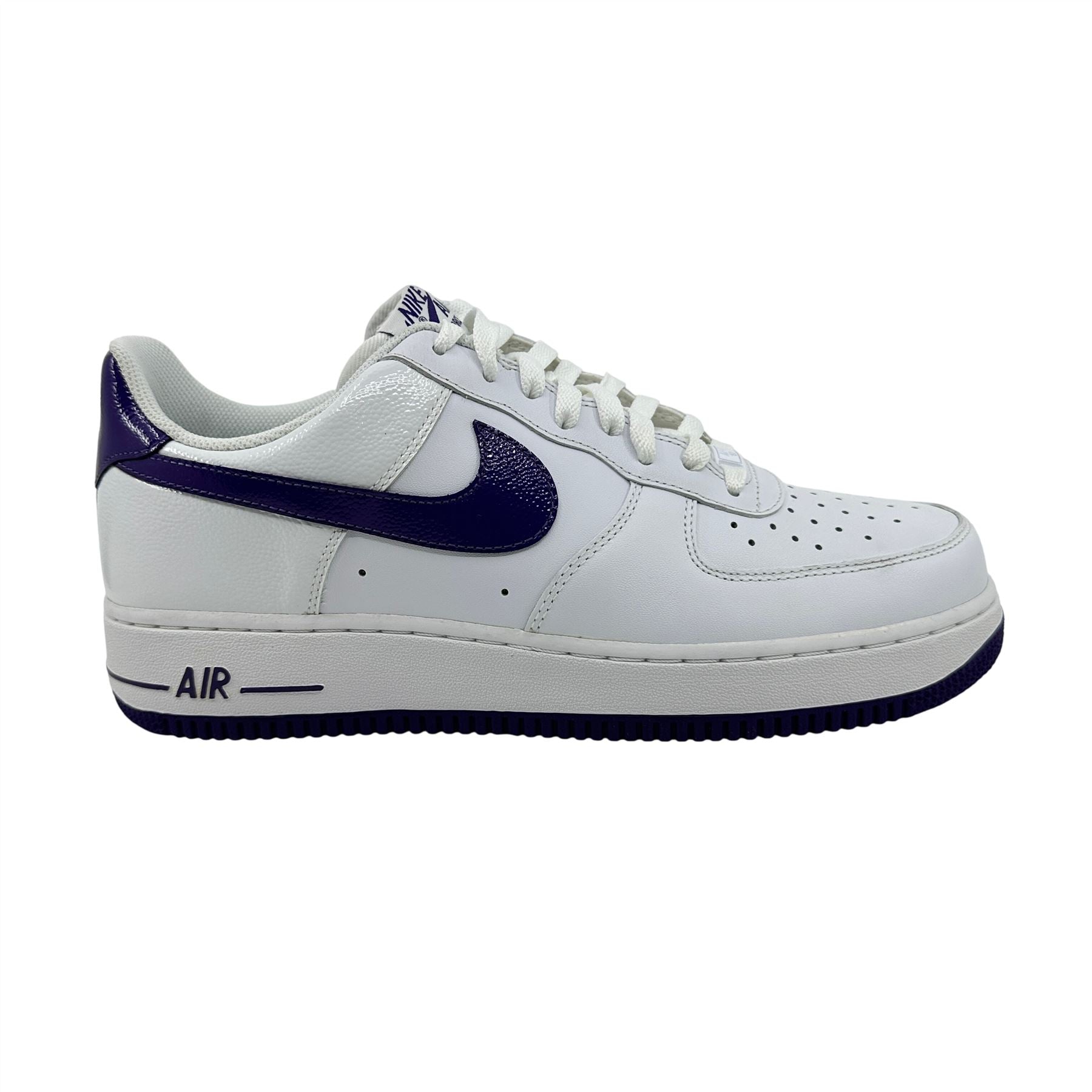 Nike Air Force 1 '07 White Club Purple Mens Athletic Sneaker