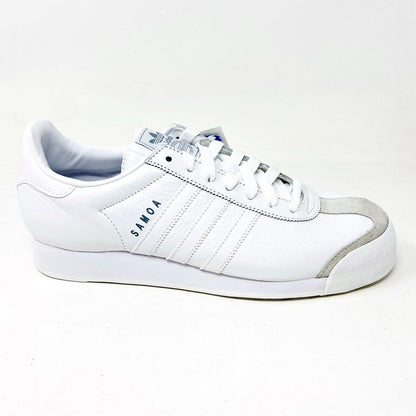 Adidas Originals Samoa Leather White Gray Mens Retro Leather Sneakers 133759
