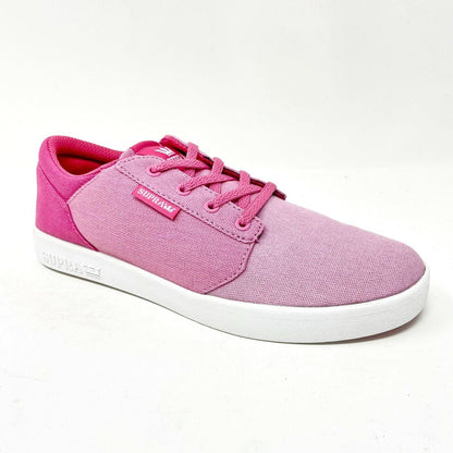 Supra York Low Pink Fade White Mens Size 5 Skateboard Sneakers 58228 693