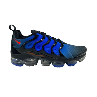 Nike Vapormax Plus Black Bright Crimson Blue Mens Athletic Sneaker