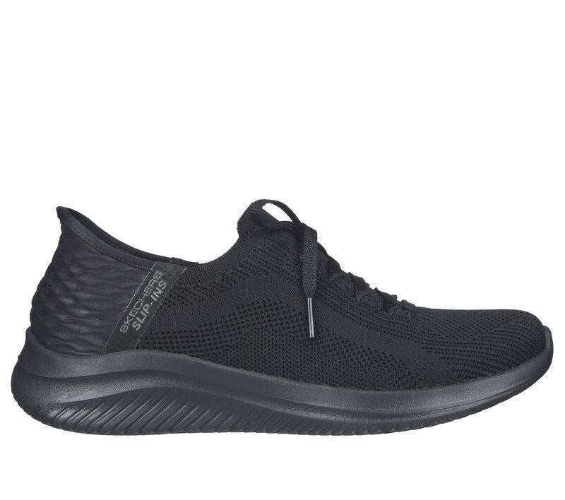 Women's Wide Fit Skechers 149710 Slip-ins Ultra Flex 3.0 Brilliant Trainers - Black