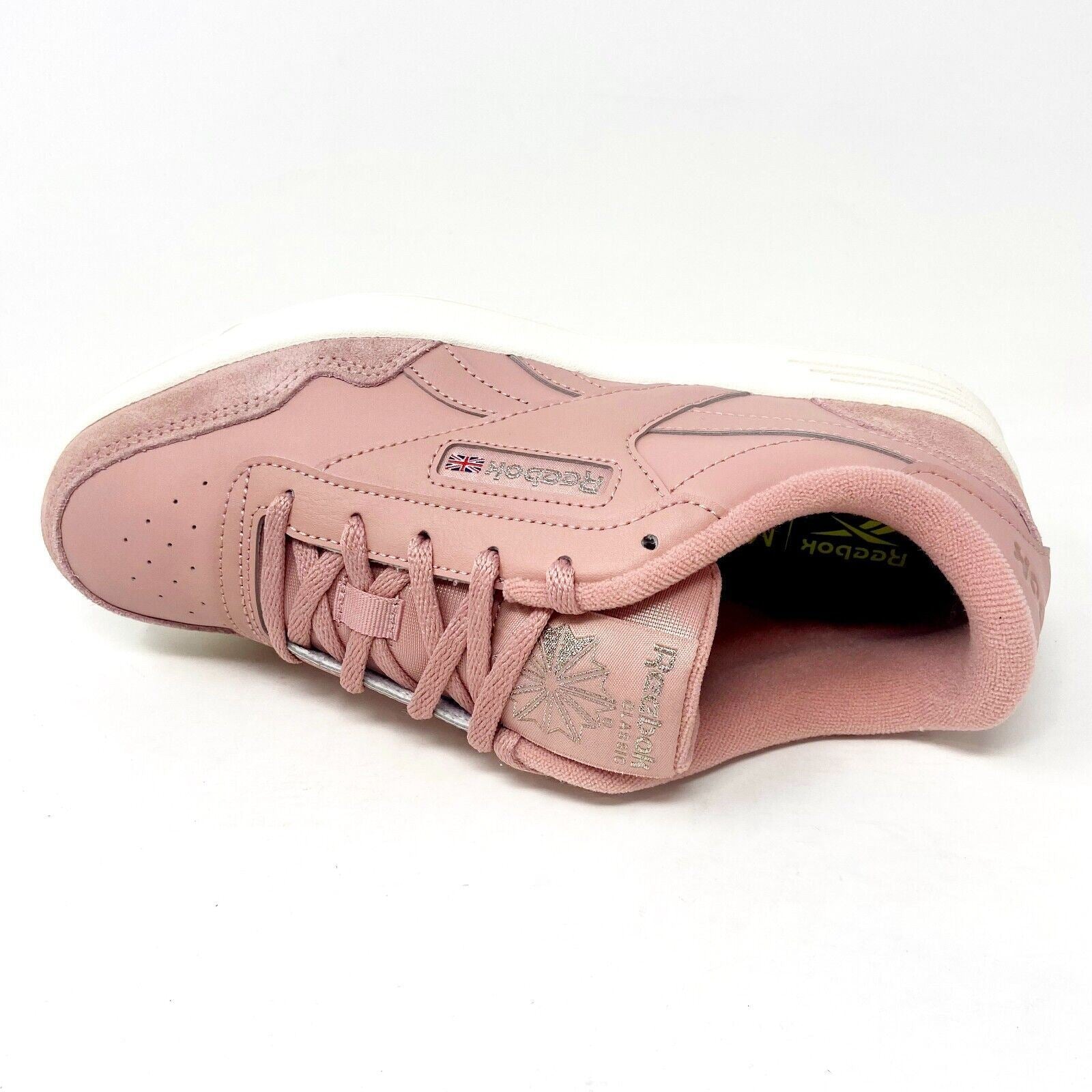 Reebok Club MEMT Chalk Pink Rose Gold Womens Memory Foam Tennis Sneakers G58637