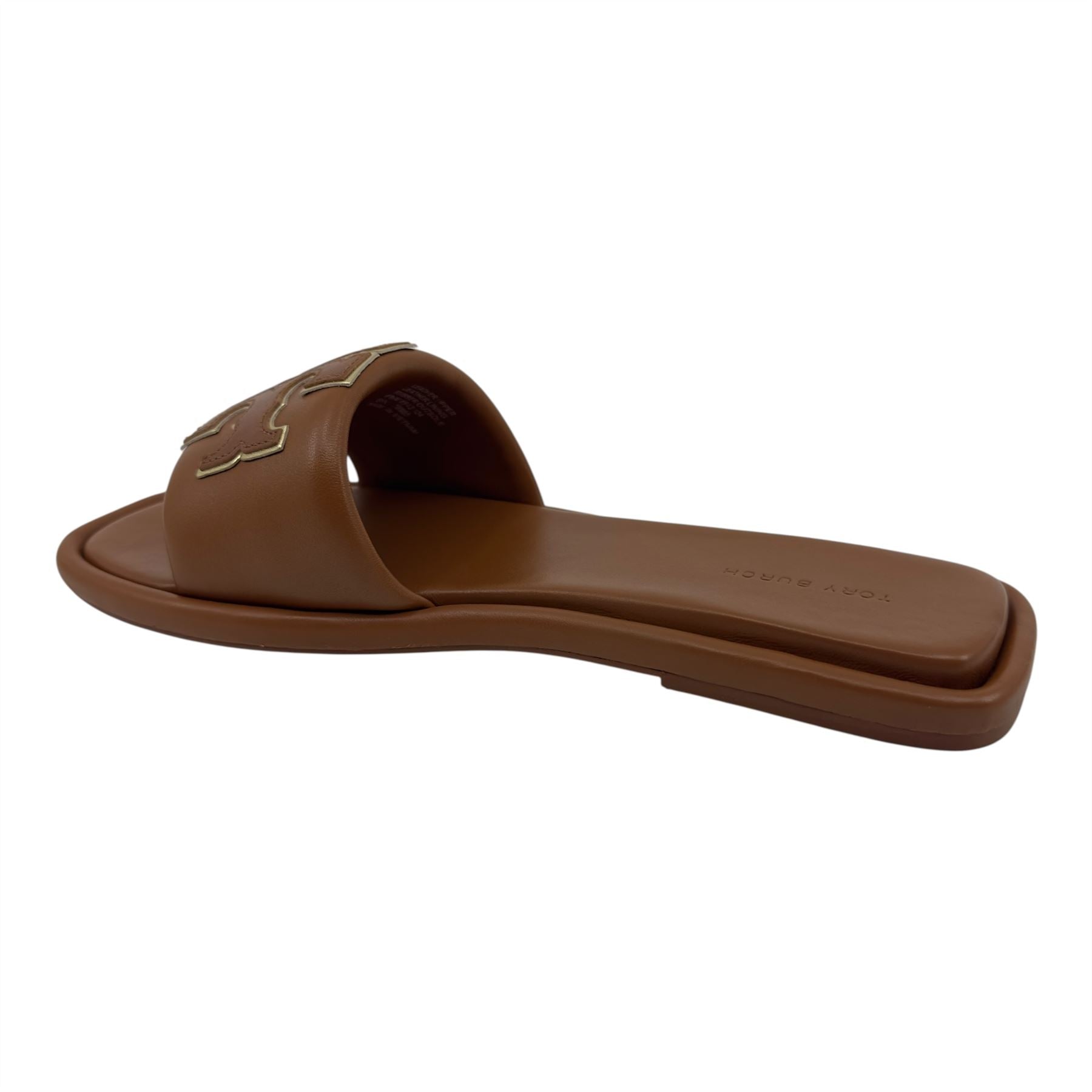 Tory Burch Double T Sport Slide Bourdon Miele Gold Womens Nappa Leather Slide