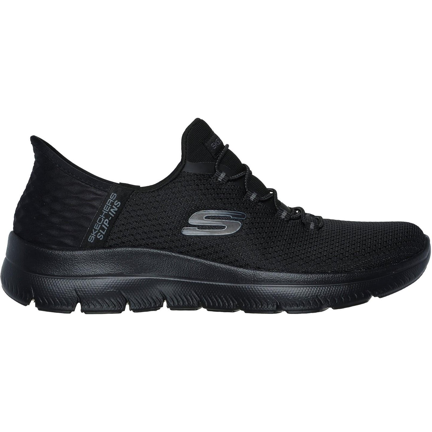 Women's Wide Fit Skechers 150123 Slip-ins Summits Diamond Dream Trainers - Black