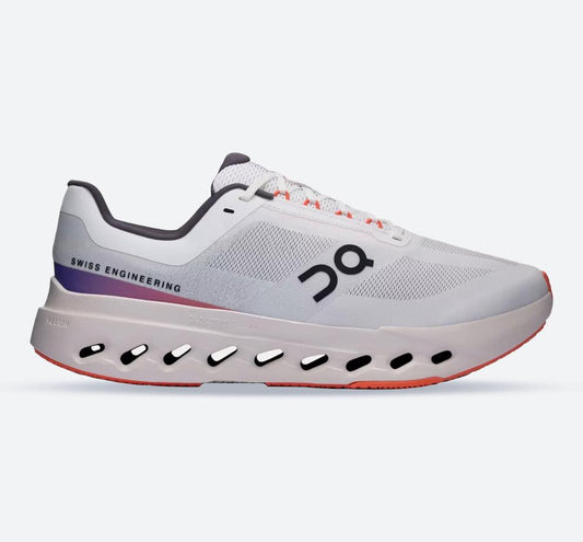 Women's Wide Fit On Cloudsurfer Next Wide Training Shoes - White/Flame