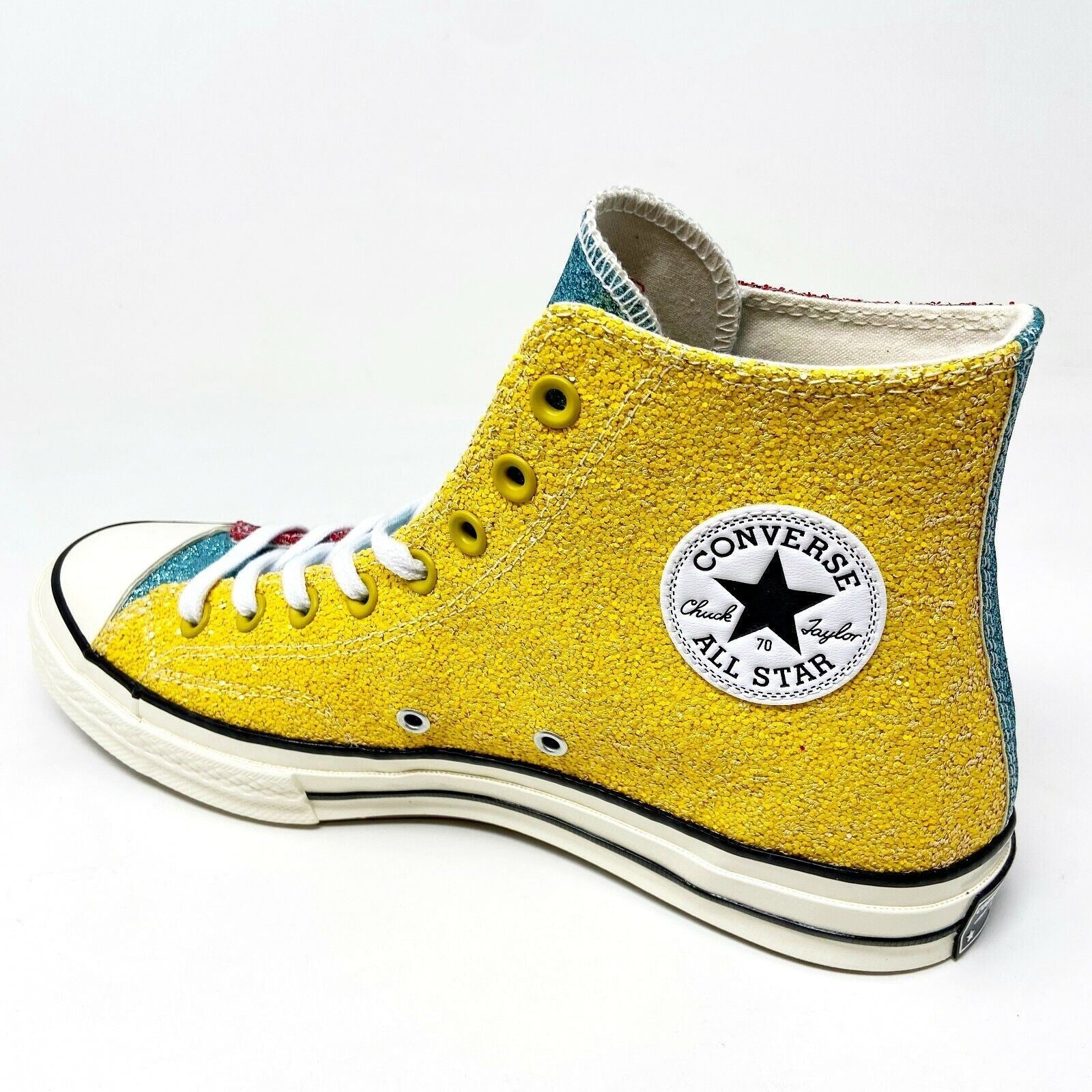 Converse x JW Anderson  Chuck 70 Hi Glitter Barbados Cherry Red Womens 164694C