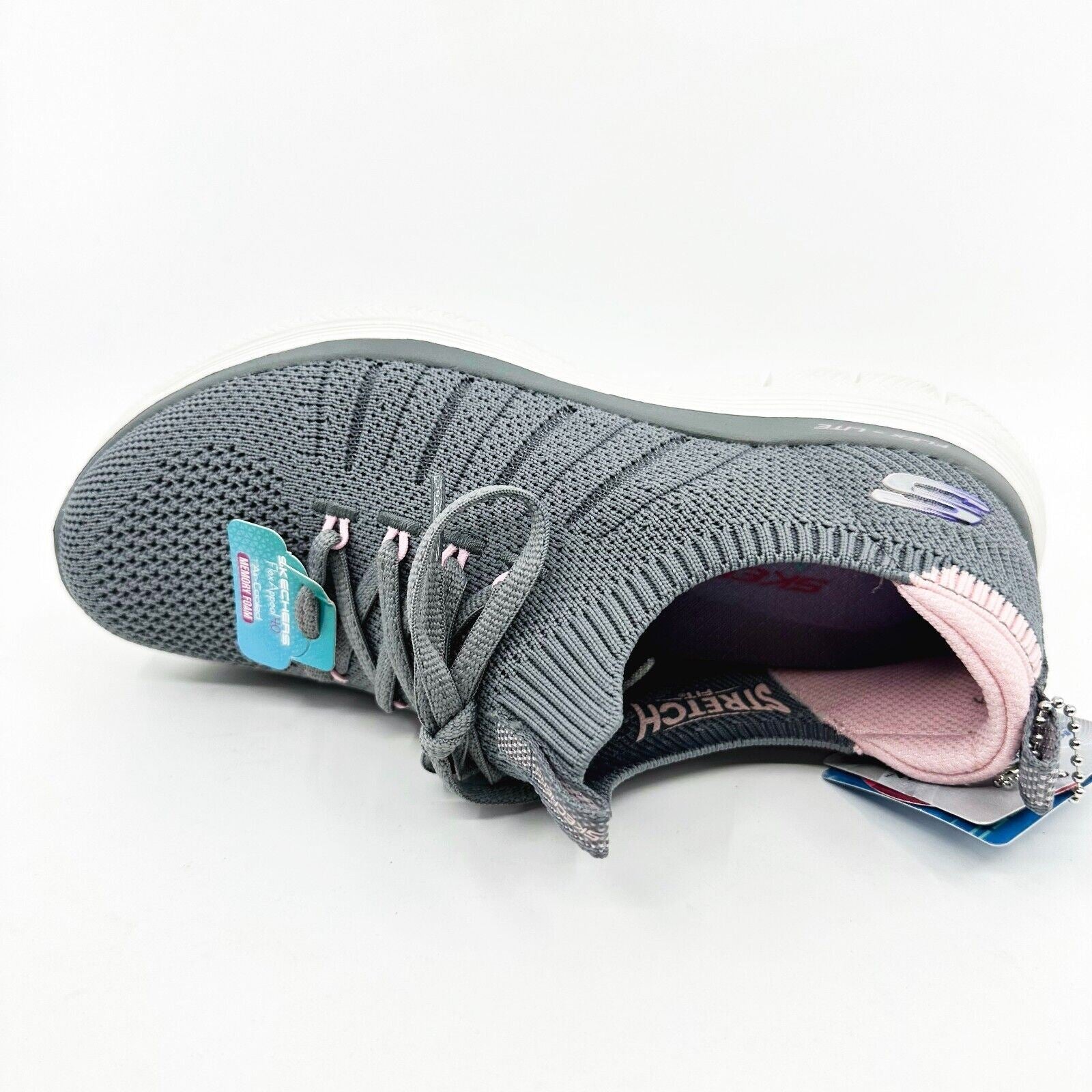 Skechers Flex Appeal 4.0 Victory Lap Charcoal Pink Womens Size 5 Sneakers
