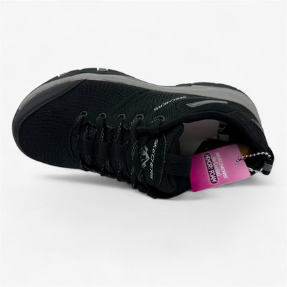 Skechers Trego Trail Destiny Black Charcoal Womens Wide Athletic Sneaker