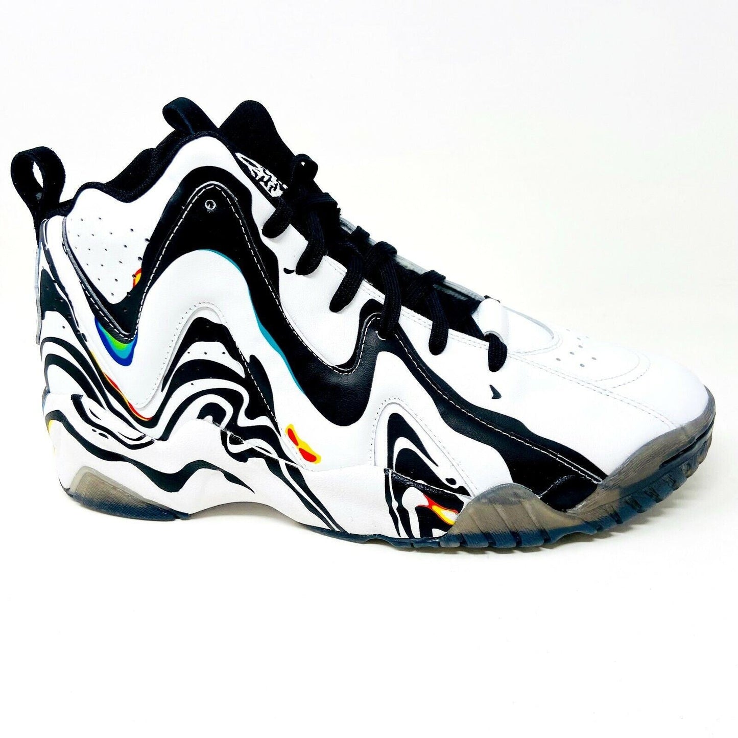 Reebok Kamikaze II Mid International Peace Day White Black Mens Size 15 FY6116