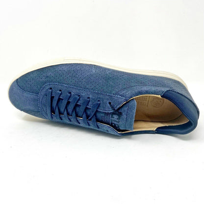 Clae Noah Deep Navy Waxed Suede Mens Premium Casual Sneakers