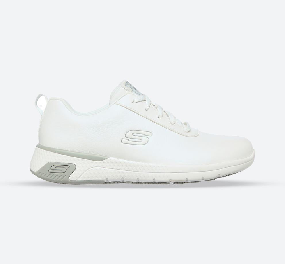 Women's Wide Fit Skechers 108010EC Marsing Gmina Slip Resistant Trainers