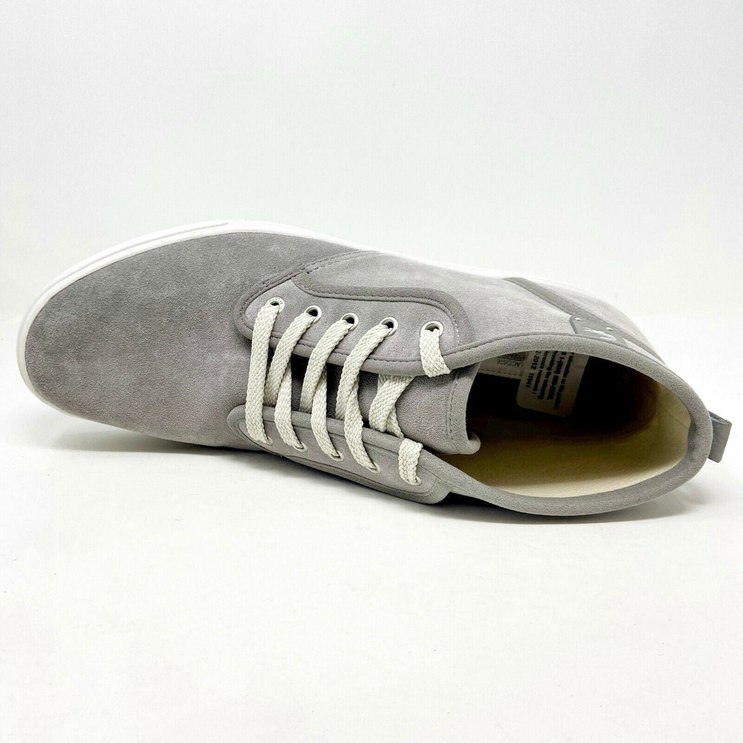 Lacoste Thurmans RC STM Mid Suede Gray White Mens Chukka Casual Sneakers