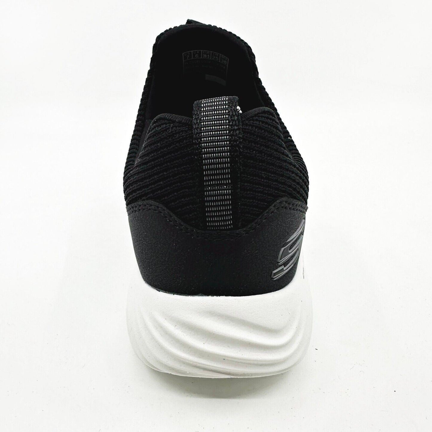 Skechers Bounder Bearko Black White Mens Slip On Sneakers