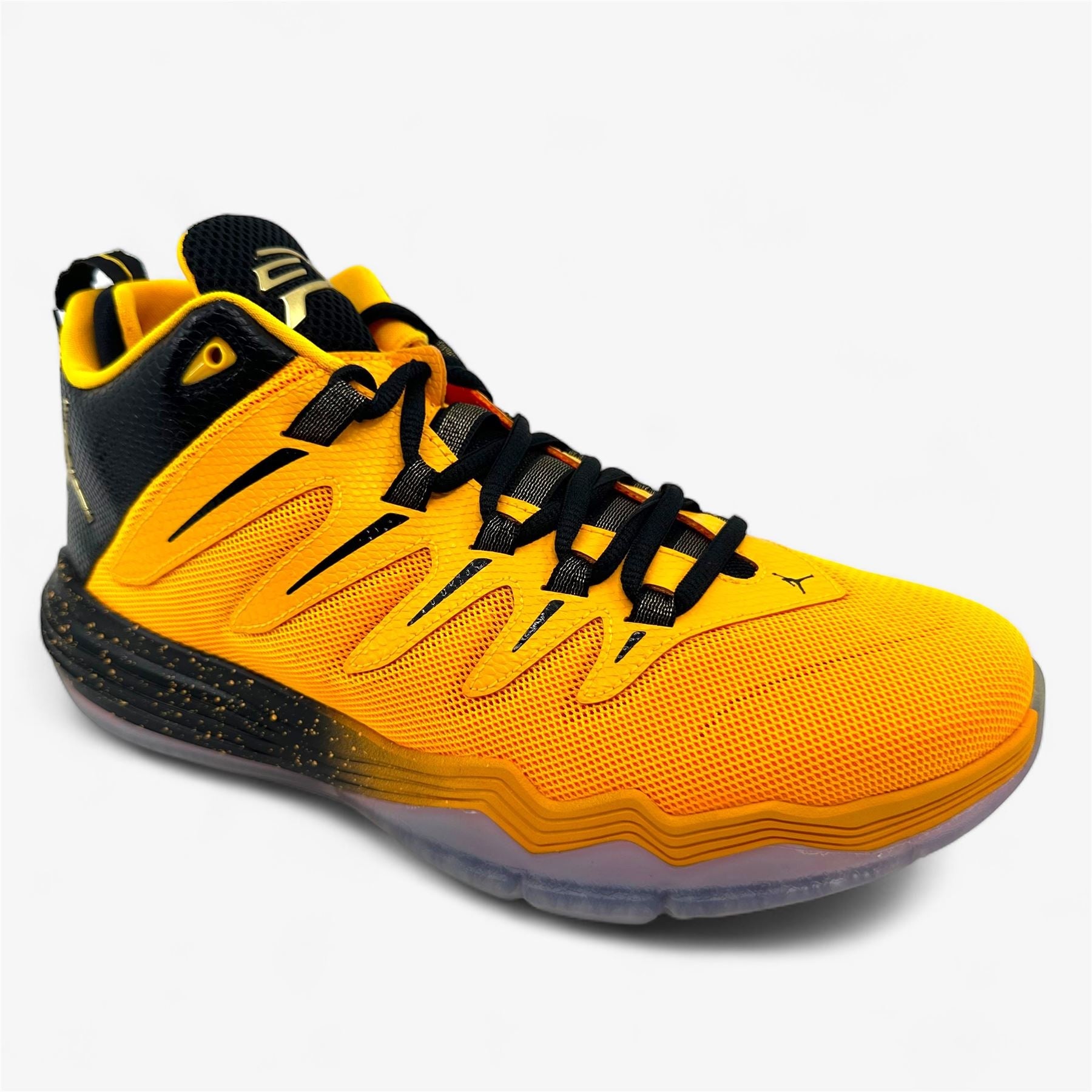 Jordan CP3.IX Black Metallic Gold Laser Orange Infrared Mens Athletic Sneaker
