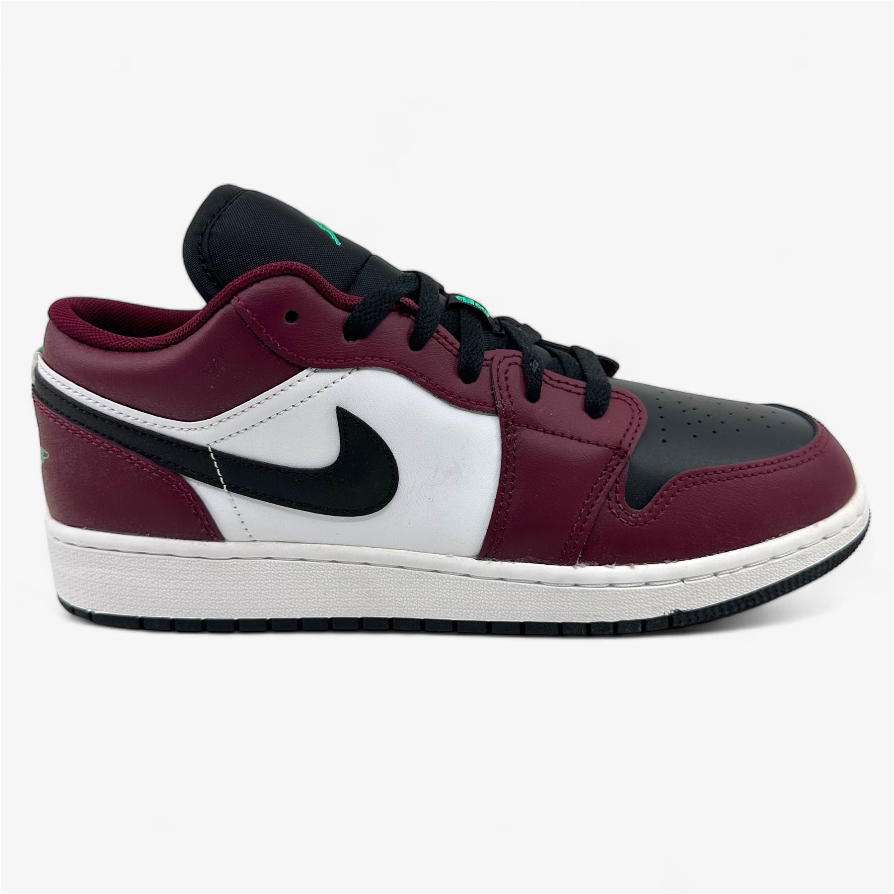 Jordan Air Jordan 1 Low SE (GS) Dark Beetroot Black Roma Green Kids Size 3.5 Sneaker