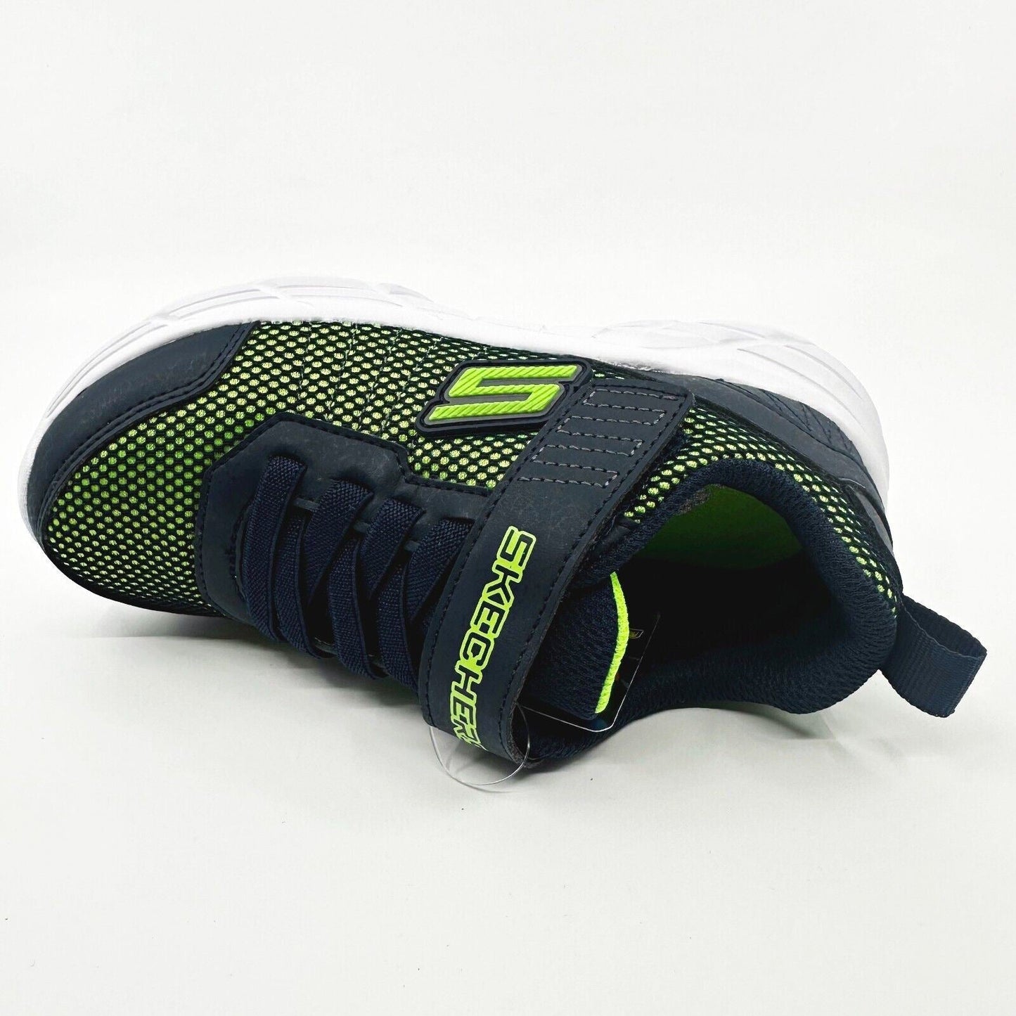 Skechers Rive Navy Lime Kids Boys Size 12 Sneakers