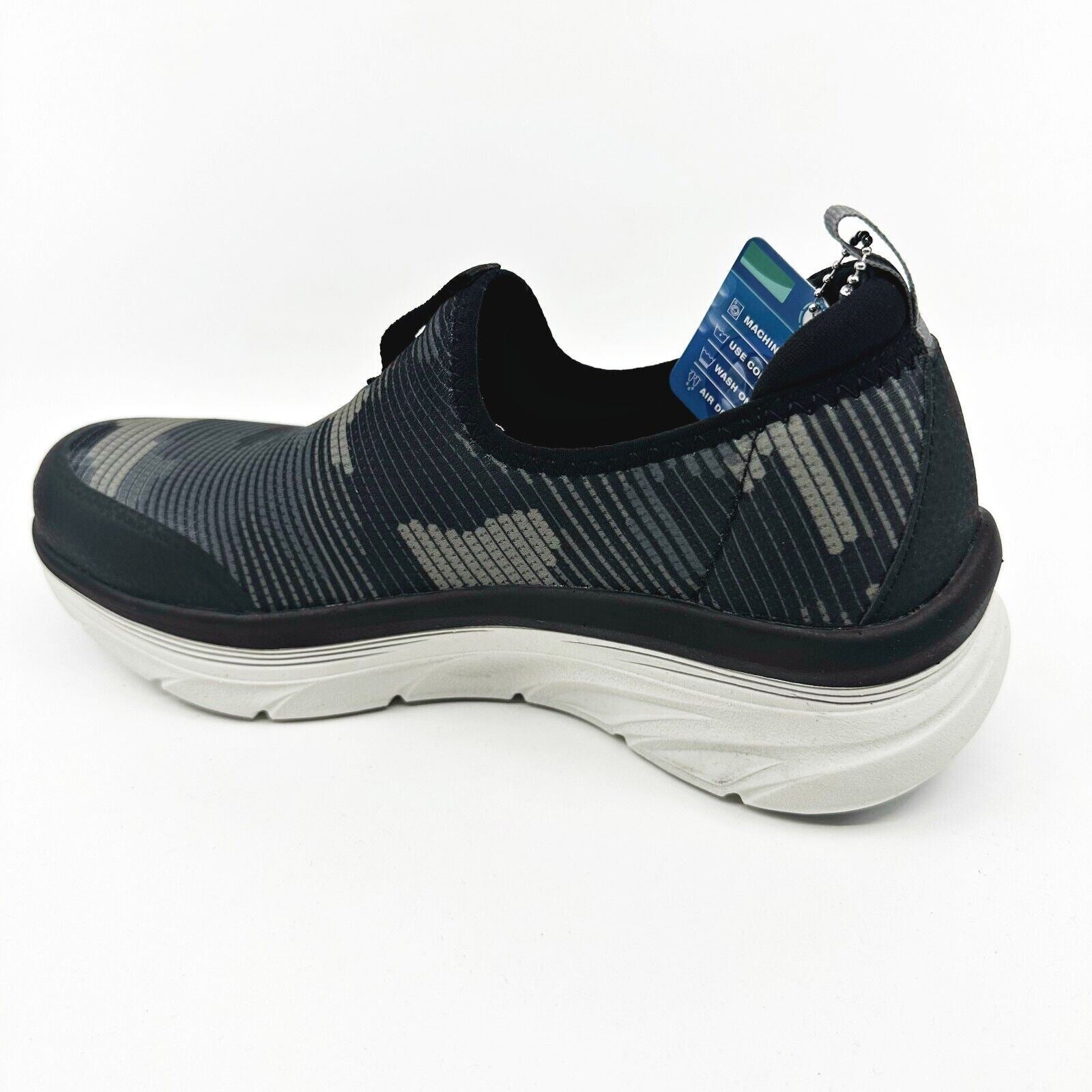 Skechers D'Lux Walker Boundless Black White Mens Size 7 Slip On Sneakers