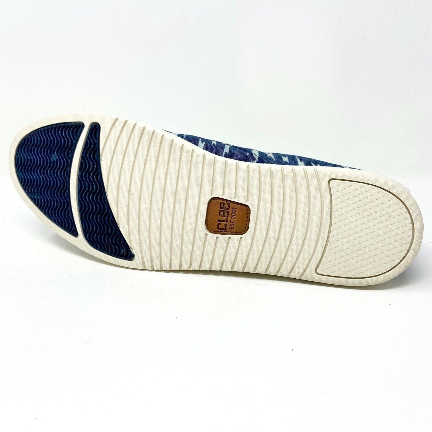 Clae Ellington Textile Deep Navy Bolt Canvas Mens Premium Casual Sneakers