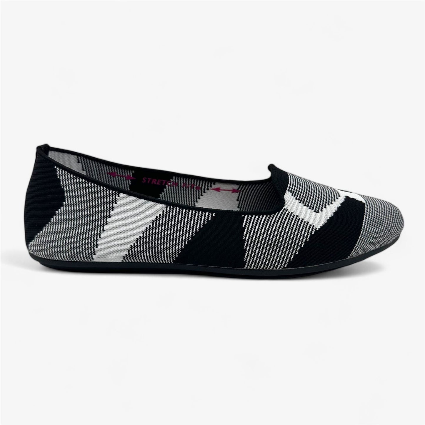 Skechers Cleo 2.0 Lady Sherlock Black White Womens Casual Stretch Fit Flat